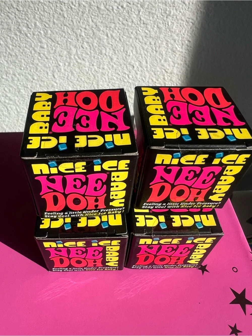 Needoh - All 4 pcs - Nice Ice Baby 2 Pink 1 Teal 1 Purple - sealed package